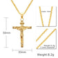 Mode Kruzifix Jesus Christus Herrenschmuck Gold Braun Silber Farbe Metall Kreuz Anhänger mit Halskette Halsketten für Damen