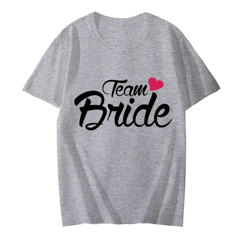 Team Braut Braut T-Shirts für Frauen Oberteile Junggesellinnenabschied Grafik T-Shirts Brautjungfern T-Shirts Frauen T-Shirts Kleidung