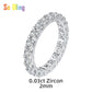 So-Bling S925 Sterling Silber Ringe für Damen Eleganter feiner Zirkonia-Ring Brauthochzeit Verlobungsring Damen Trendiger Schmuck