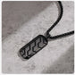 Vnox Cool Tire Pattern Necklaces for Men Boys, Stainless Steel Geometric Bar Pendant Collar, Punk Stylish Gifts for Him