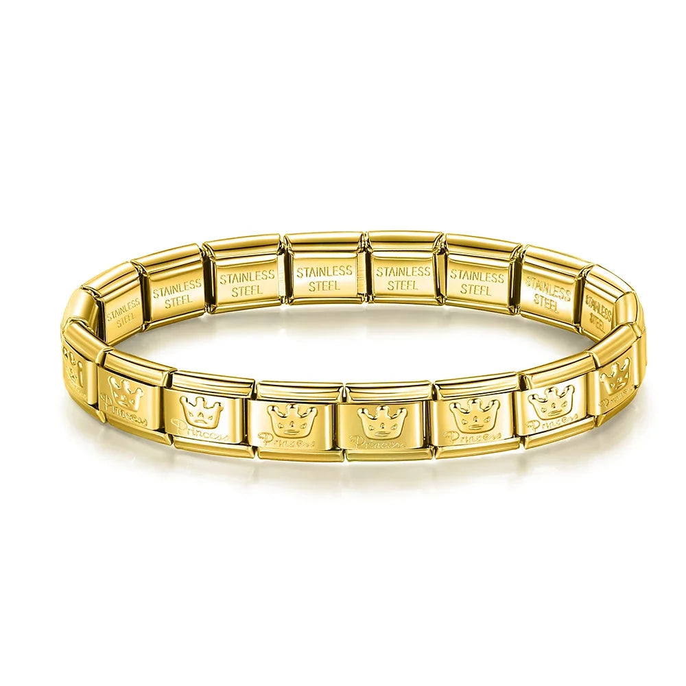 Hapiship Neue Mode Frauen Romantisches Herz 9mm Breite Edelstahl Armband Armreif Mädchen Hochzeit Weihnachtsgeschenk Schmuck G205