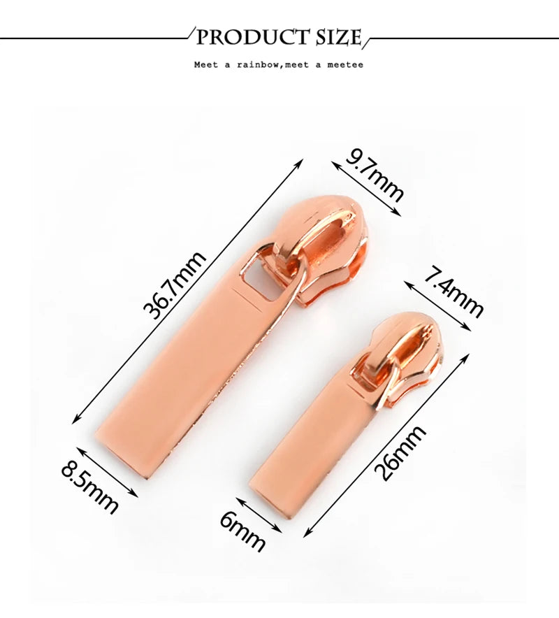 20 Stk. Meetee Reißverschluss-Schieber für 3# 5# Nylon-Reißverschlüsse Daunenjacke Reißverschlusskopf Taschenbekleidung Reißverschluss-Reparatur-Kits DIY Nähzubehör