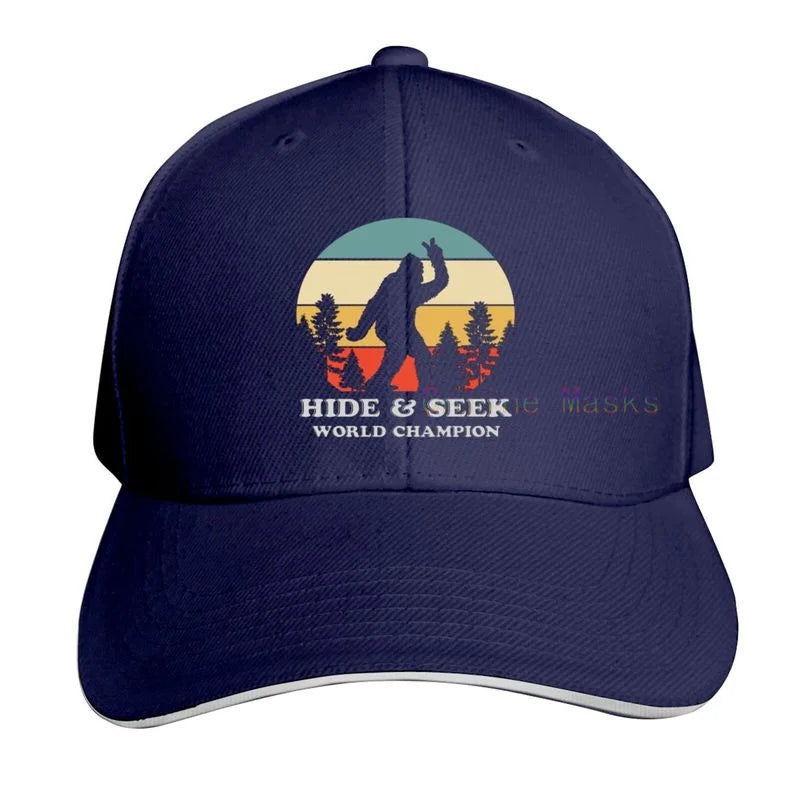 Bigfoot is Real and He Tried to Eat My Ass Baseball Cap Unisex Vintage Trucker Hat Adjustable Cowboy Hats for Mens Womens