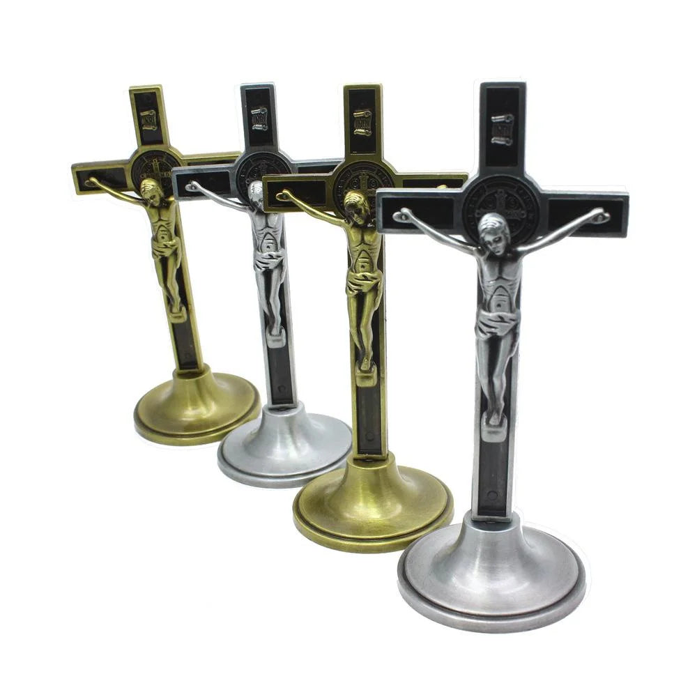Kreuz Kruzifix Ständer Christus Katholische Jesus Statue Figur Religiöses Gebet Kirche Dekoration Auto Zuhause Kapelle Dekor