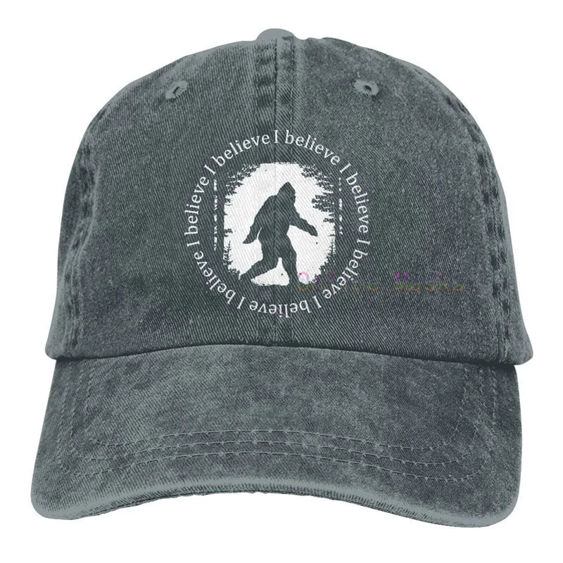Bigfoot is Real and He Tried to Eat My Ass Baseball Cap Unisex Vintage Trucker Hat Adjustable Cowboy Hats for Mens Womens