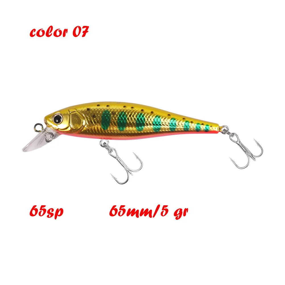 BassLegend Fishing Artificial Bait Suspending Minnow Shallow Wobbler Jerkbait Shad Bass Pike Lure 128 SP 78 F 65 SP