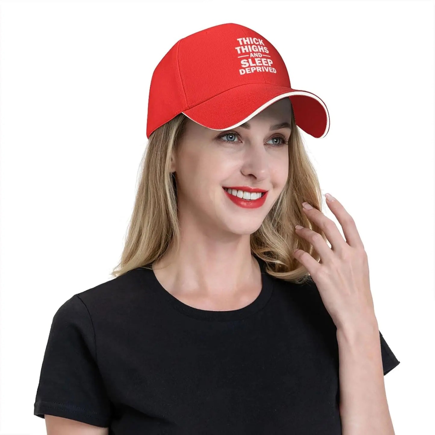 Dicke Oberschenkel und Schlafentzug Hut für Frauen Lustige Baseball Cap Lustige Geburtstagsgeschenke für Frauen