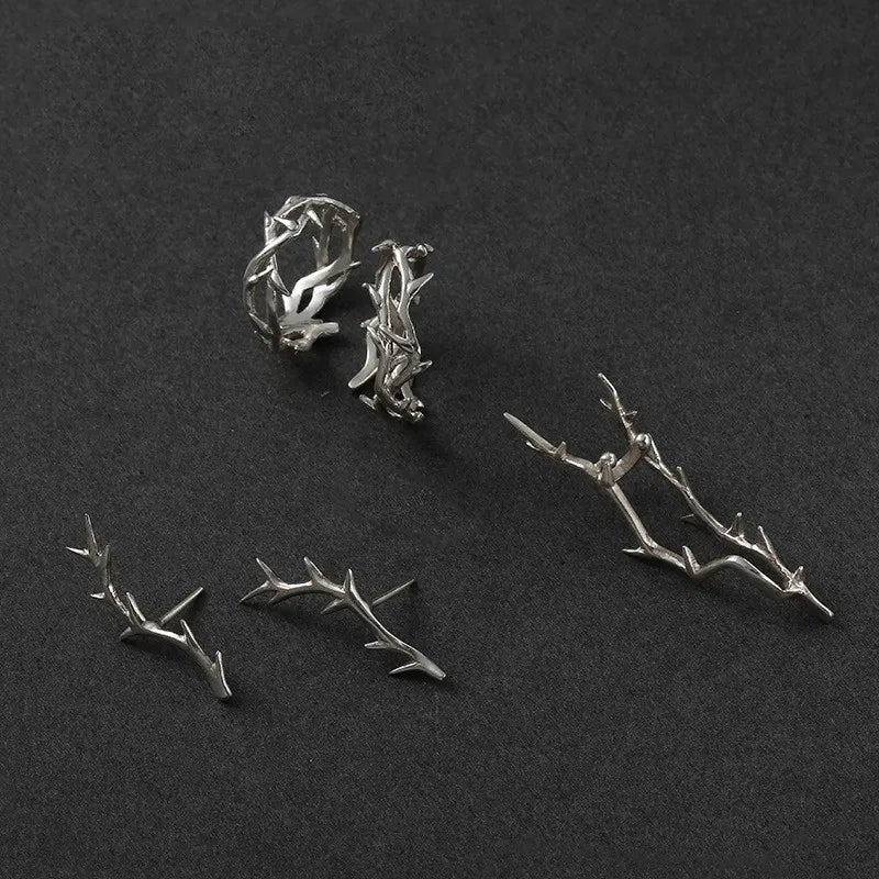 Vintage Ins-Stil Ringe für Männer und Frauen mit Zweigen, Dornen, Paarringe, Geschenke, Mode und Persönlichkeit