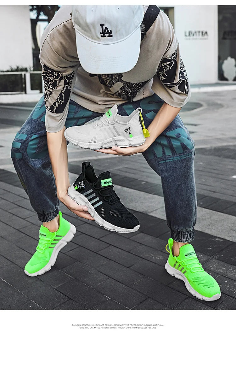 Herrenschuhe Sommer Herren Freizeitschuhe Atmungsaktive Sneaker Herren Leichte Loafers Rutschfeste Tennisschuhe Luxusschuhe Tennisschuhe