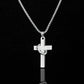 Einfache geometrische Kreuz-Anhänger-Halskette für Damen, Metallschmuck, silberfarbene Kette, Choker, Partygeschenk für Herren, Accessoires