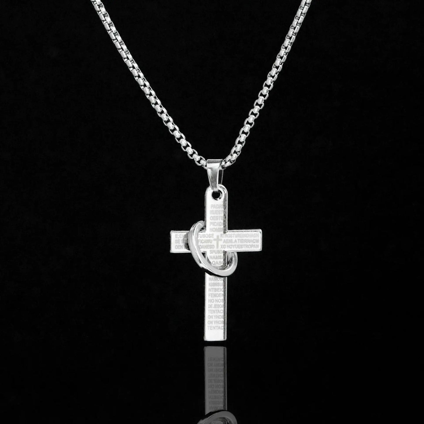 Einfache geometrische Kreuz-Anhänger-Halskette für Damen, Metallschmuck, silberfarbene Kette, Choker, Partygeschenk für Herren, Accessoires