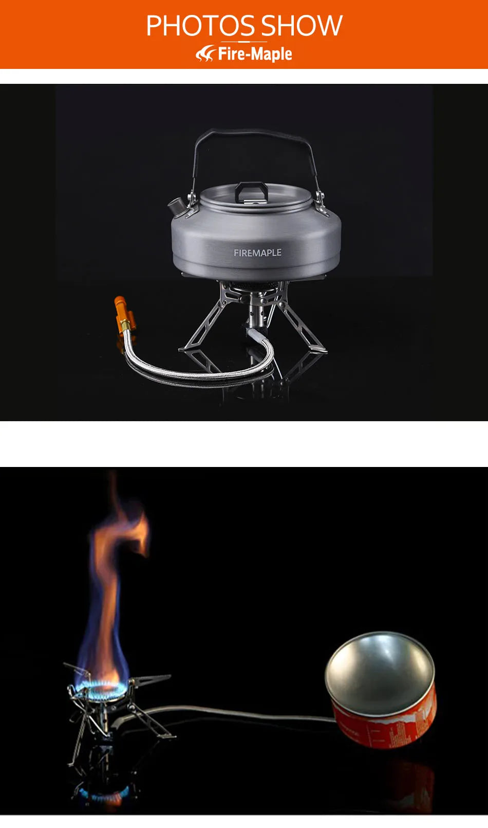 Wandergaskocher Outdoor Picknickkocher Fire Maple Ultraleichter tragbarer Edelstahl Gasofen FMS-118 Camping-Gasbrenner