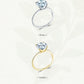 2023 Klassischer Luxus Echter massiver 925 Sterling Silber Ring 3 Karat 10 Herzen Pfeile Zirkon Hochzeitsschmuck Ringe Verlobung Für Frauen