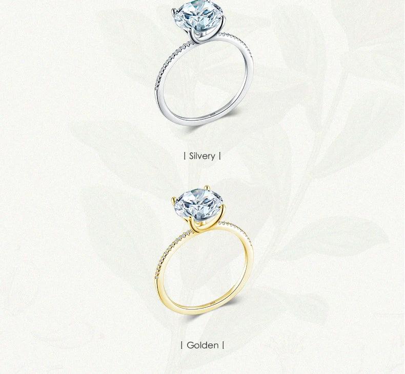 2023 Klassischer Luxus Echter massiver 925 Sterling Silber Ring 3 Karat 10 Herzen Pfeile Zirkon Hochzeitsschmuck Ringe Verlobung Für Frauen