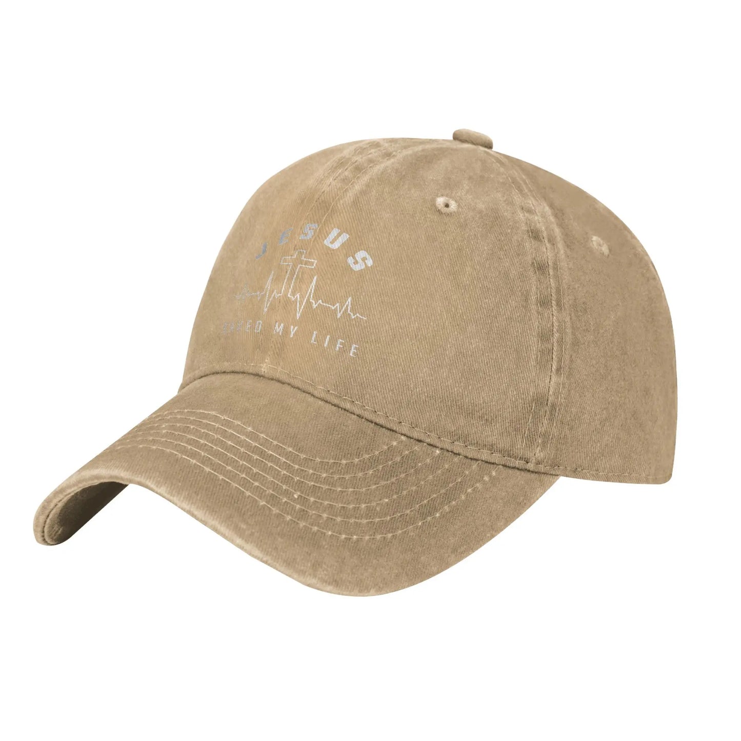 Jesus Christus Männer Frauen Baseballkappe Jesus hat mein Leben gerettet Distressed Denim Hüte Vintage Outdoor Laufen Golf Verstellbare Kopfbedeckung