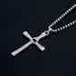 Einfache geometrische Kreuz-Anhänger-Halskette für Damen, Metallschmuck, silberfarbene Kette, Choker, Partygeschenk für Herren, Accessoires