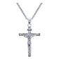 Mode Kruzifix Jesus Christus Herrenschmuck Gold Braun Silber Farbe Metall Kreuz Anhänger mit Halskette Halsketten für Damen