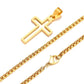 Mprainbow Mens Cutout Cross Necklaces,Waterproof Stainless Steel Hollow Cross Pendant Collar,Religious Faith Christ Gift Jewelry