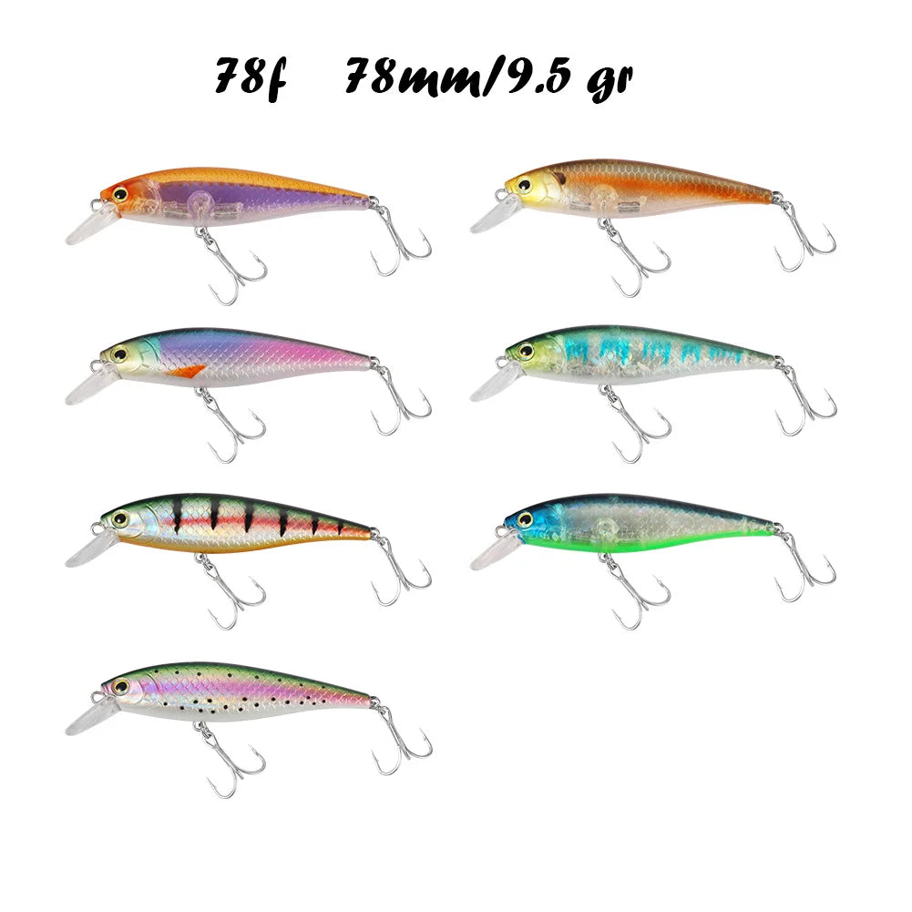 BassLegend Fishing Artificial Bait Suspending Minnow Shallow Wobbler Jerkbait Shad Bass Pike Lure 128 SP 78 F 65 SP