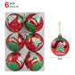 6 Stück 6 cm transparente Schneeball-Weihnachtskugeln Anhänger für Weihnachtsbaumschmuck Klare Kugeln Hängende Ornamente Weihnachten Navidad