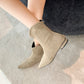 Damen-Stiefeletten mit niedrigem Absatz für Herbst und Winter, Frühlings- und Herbststiefeletten, schlichte und vielseitige Ankle Boots
