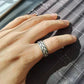 Echte 925 Sterling Silber Ringe für Männer und Frauen Drehring Matt geflochten gedrehtes Seil Retro Antik Stil