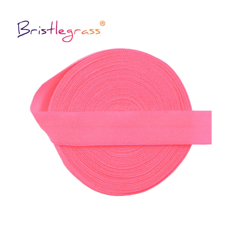BRISTLEGRASS 2 5 10 Yard 5/8" 15mm Einfarbig Matt Nicht Glänzend Falzgummi FOE Spandex Band Stirnband Unterwäsche Kleid Nähen Borte
