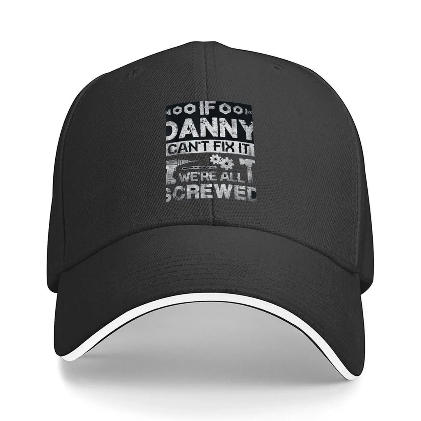 White Letter Print Kids Baseball Cap Fashion Comfort Vintage Hip Hop Baseball Hat Adjustable Sandwich Brim All Seasons