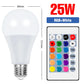 RGB Neon Light E27 Rainbow Lamp 220V LED Colorful Bulb With IR Remote Control 20W 25W Bombillas LED Christmas Holiday Decoration
