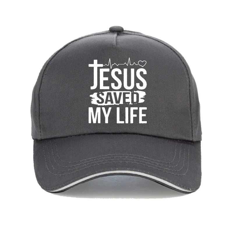 Sommerhut Bedruckte Jesus hat mein Leben gerettet Baseballkappe Ich gehöre Jesus Mützen Herren Baumwolle Christus Religion Christlicher Glaube Hüte