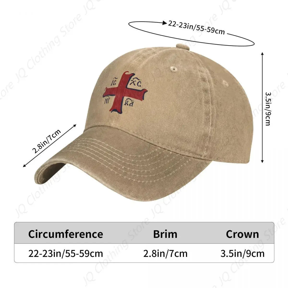 IC XC NIKA Baseball Cap Vintage Distressed Washed Jesus Christ Is Winner Snapback Hat Men Women Outdoor Running Golf Caps Hat