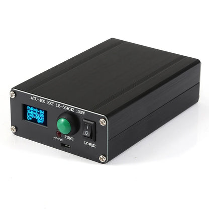 Fertiger ATU-100 1.8-50MHz ATU-100mini Automatischer Antennentuner von N7DDC 7x7 + Mini 0.96 OLED + Metallgehäuse + 1350MA Akku