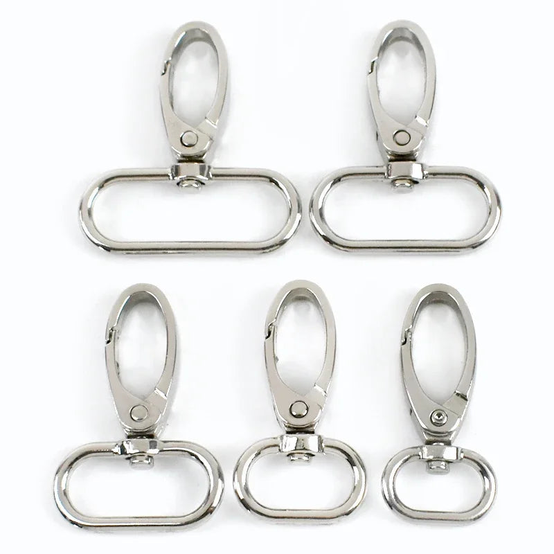 5/10Pcs Meetee 20/25/32/38mm Metal Bags Strap Buckles Lobster Clasp Collar Carabiner Snap Hook DIY KeyChain Bag Part Accessories