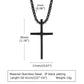 Vnox Schlichte Unisex-Kreuzketten, einfacher Edelstahl-Kreuzanhänger für Damen und Herren, Gebets-Halskette für Christen, verstellbare Panzerkette