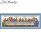 Joy Sunday Das Letzte Abendmahl Muster Kreuzstich-Sets DIY Handarbeit 16/14/11CT bedruckte Jesus Christus Sticksets Heimdekoration