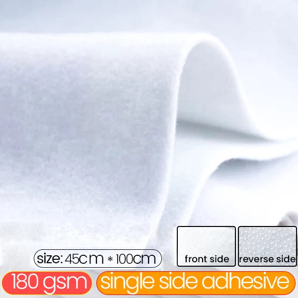 180/200/280/300/320/370/400 g/m² einseitig klebendes Wattevlies aus Baumwolle, cremefarbenes Zwischenfutter, perfekt für Handtaschen, Bastelarbeiten, DIY-Stoffe
