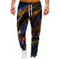 Rainbow Smoke Loose Camo Track Gym Sweat Pants Men Hip Hop 3D Print Sport Jogger Casual Trousers Drawstring Sweatpants Clothing