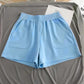 Lässige Damen-Shorts mit hoher Taille, kurze Sporthosen für den Sommer mit Tasche, lose Unterteile für Zuhause, Mädchen-Homewear, weite Sweathose