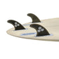 Surfbrett Flossen Set Tri Finnen UPSURF Future S/M/L Honeycomb Fiberglas Orange/Gelb/Blau/Grau/Grün mit schwarzem Logo Funboard Finnen