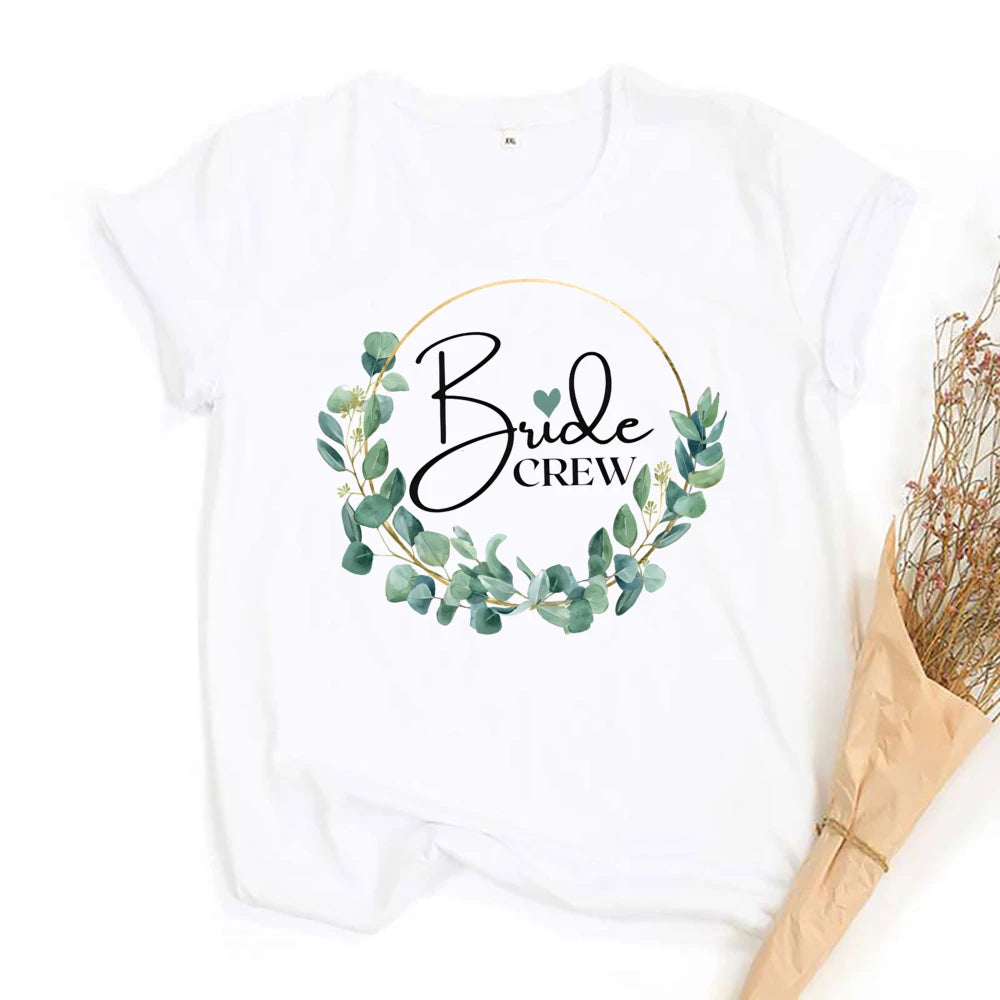 Junggesellinnenabschied T-Shirt für Frauen JGA T-Shirt Braut & Crew Team Braut Tee Hochzeitsgeschenk für Bräute Verlobungs T-Shirt Kleidung