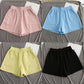 Lässige Damen-Shorts mit hoher Taille, kurze Sporthosen für den Sommer mit Tasche, lose Unterteile für Zuhause, Mädchen-Homewear, weite Sweathose