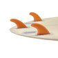 Surfbrett Flossen Set Tri Finnen UPSURF Future S/M/L Honeycomb Fiberglas Orange/Gelb/Blau/Grau/Grün mit schwarzem Logo Funboard Finnen