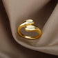 Edelstahlringe für Damen Wasserdicht Offen Goldfarbener Ring Hochzeits-Paarband Schmuck Geschenke Kostenloser Versand Artikel anillos