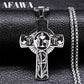 Christian Christus Eucharistie Heiligenschein Traubensaft Kreuz Kette Edelstahl Männer Frauen Katholische Heiliger Geist Kirche Halskette Schmuck