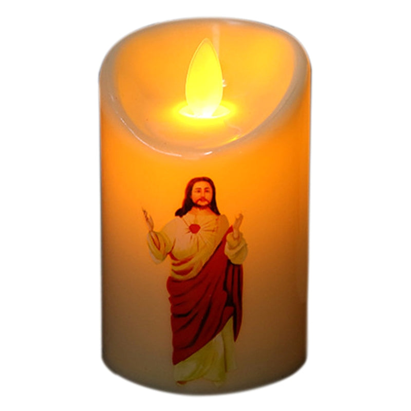 Jesus Christus Licht für Kreative Flammenlose Elektronische Kerzen Lampe für Zuhause Schlafzimmer Wohnzimmer Dekoration Zubehör