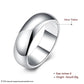 Hochwertiger 925er Sterling Silber Ring Mode Schlichter Glatter Runder Ring Partyschmuck für Frauen Größe 5 6 7 8 9 10 11