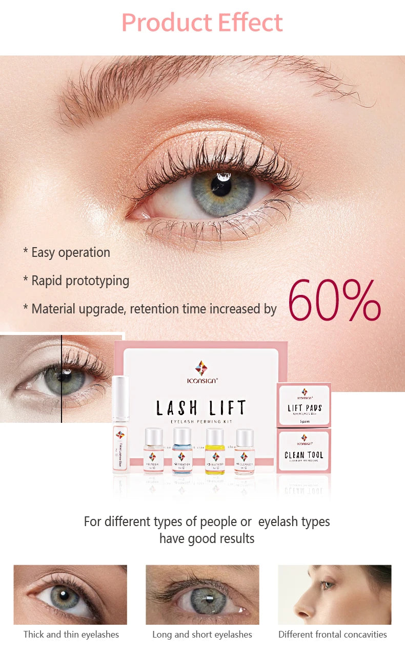 Dropshipping ICONSIGN Wimpernlifting Kit Wimpern-Lifting Wimpern-Booster Calia Set Wimpern Dauerwelle Augen Make-up Tools Kann Ihr Logo herstellen