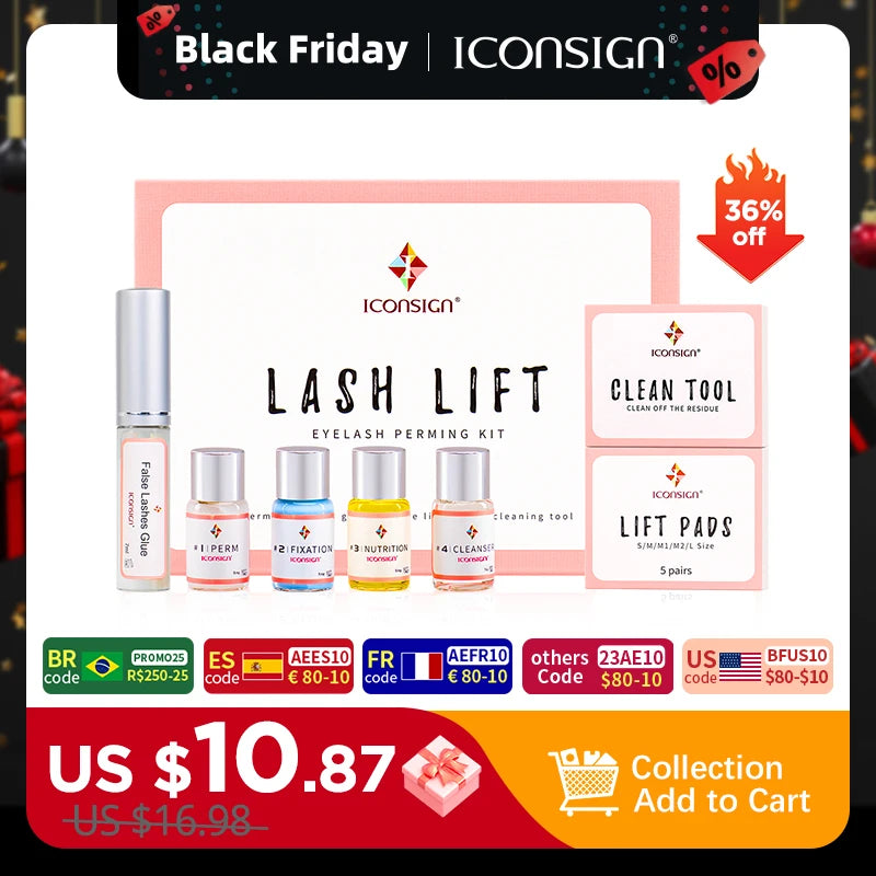 Dropshipping ICONSIGN Wimpernlifting Kit Wimpern-Lifting Wimpern-Booster Calia Set Wimpern Dauerwelle Augen Make-up Tools Kann Ihr Logo herstellen