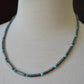Men's Necklace Natural Coconut Pearls, Heishi Pearls in White Natural Shell and Black Wood  Beaded Surfer Necklace