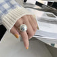 925 Sterling Silber Unregelmäßige Runde Geometrische Ringe Für Frauen Paare Mode Kreative Einfache Temperament Schmuck Accessoires